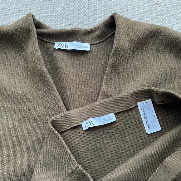 ZARA Khaite Vibes 2-Piece Balloon Sleeve Cardigan Sweater & Skirt Outfit Set - Picture 16 of 16